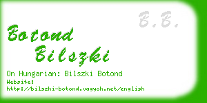 botond bilszki business card